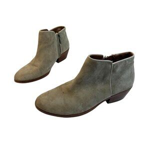 Sam Edelman Petty Women Size 6M Light Taupe Suede Leather Ankle Booties Casual